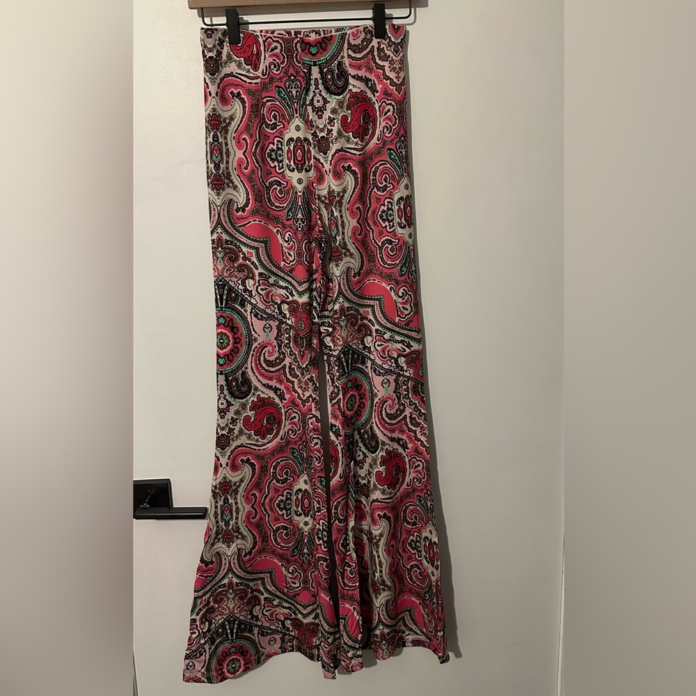 Free People Pink Flare Pants